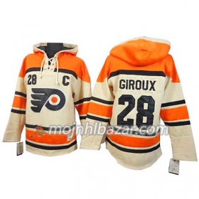 Dresovi Philadelphia Flyers Claude Giroux 28 Cream Hoodie Sawyer - Muške